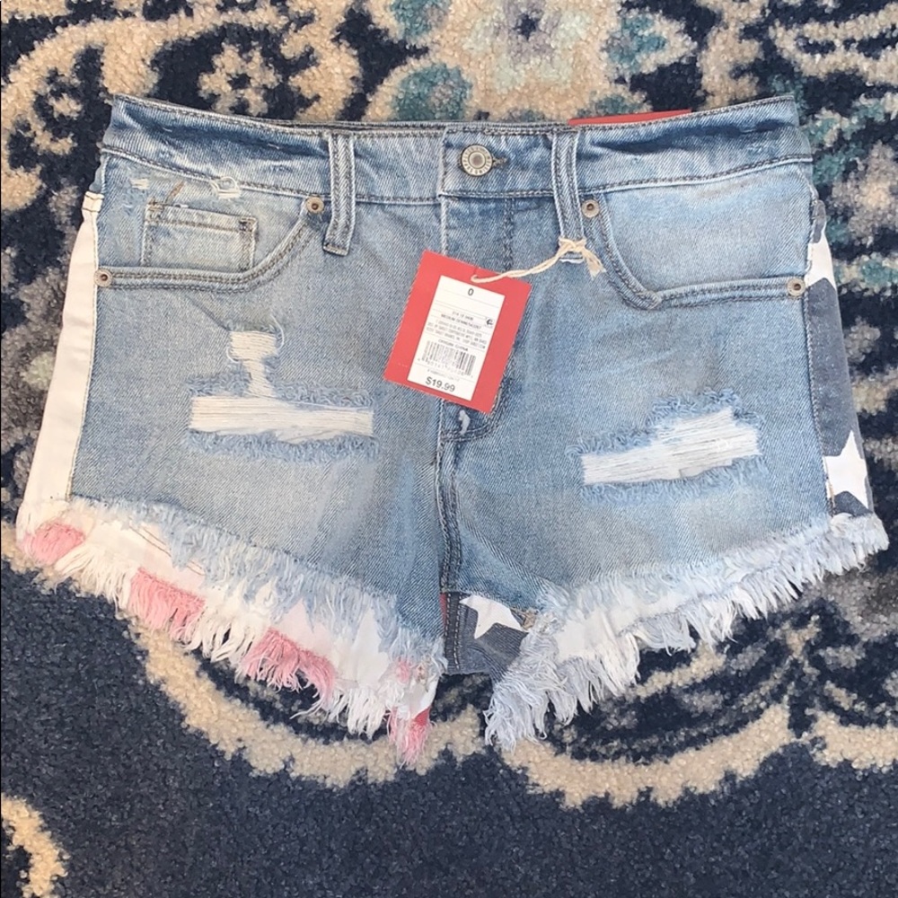 Women’s High Rise Short Shorts- Stretch Jean